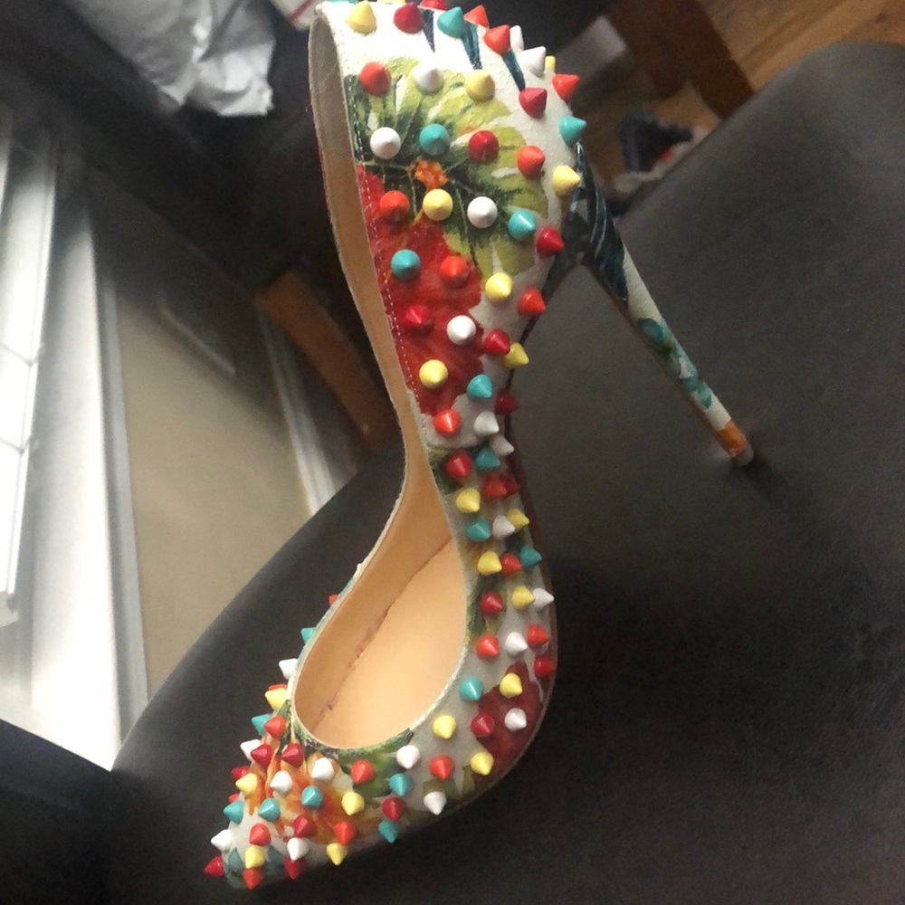 White Spike Christian Louboutin Pumps
